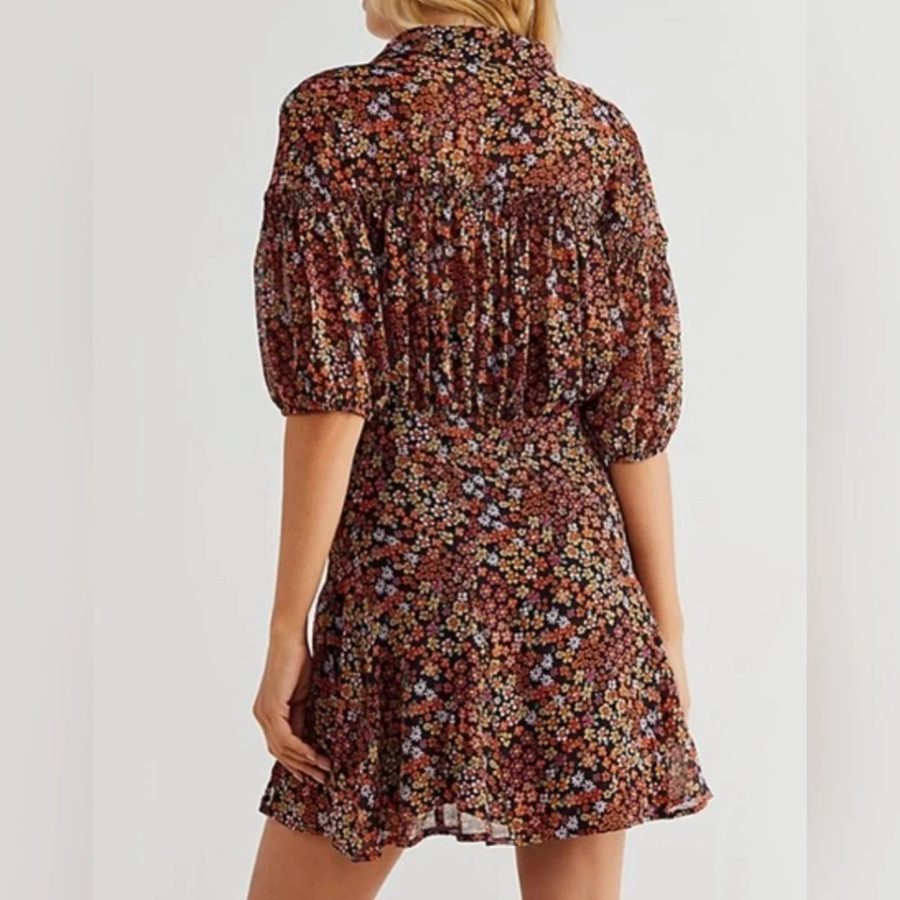 Free People Bonnie Floral Button Down Mini Dress - Picture 2 of 5
